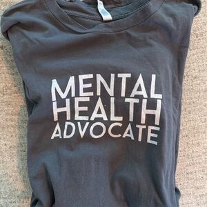 Grey XL tee shirt “Mental Health Matters”